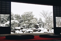 妙満寺の雪の庭